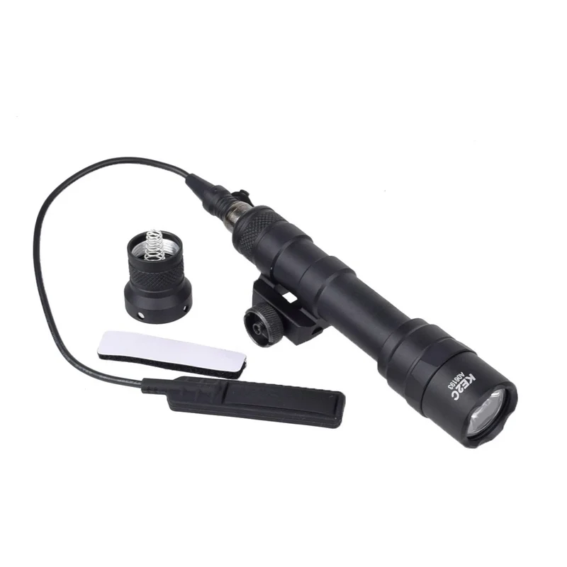 LAMBUL US Warehouse Tactical Flashlight M600B Outdoor Hunting Scout Light with Pressure Switch Fit 20mm Rails Constant/Momentary