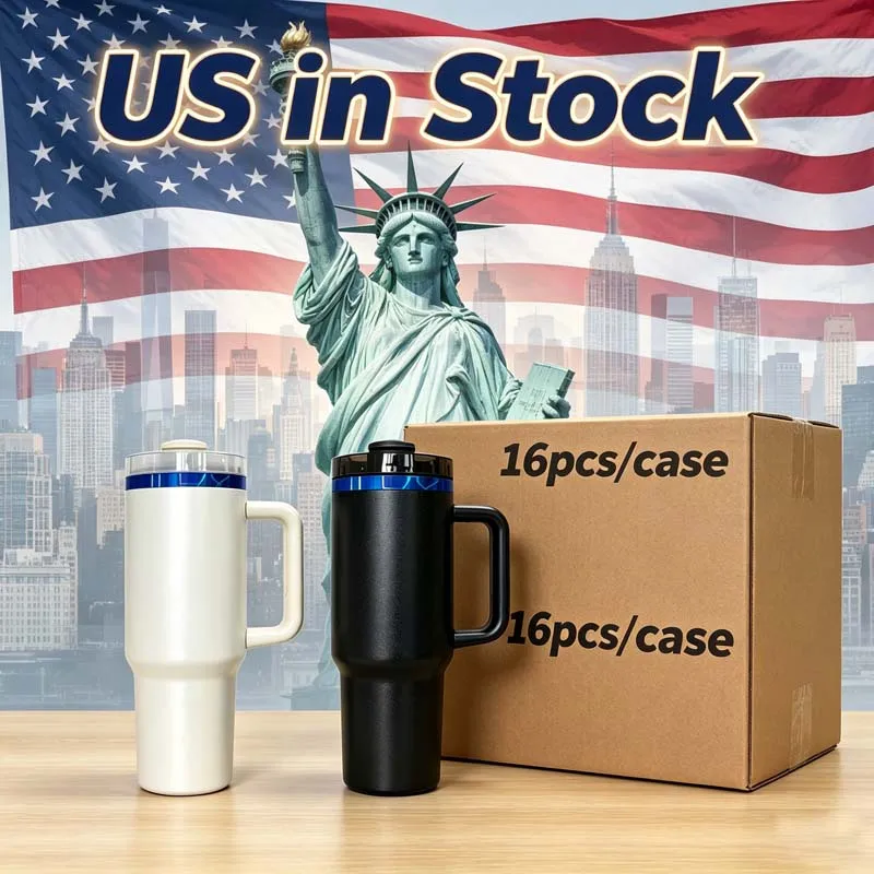 Us Warehouse 40 OZ Colorful Rainbow Plated Double Wall Coffee Cup 40 OZ Tumbler for Home Office Outdoor Daily Use