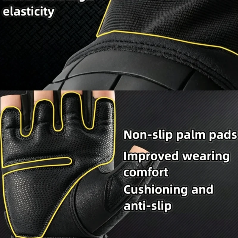 Tactical Fingerless Gloves Breathable, Non-Slip, Impact Resistant, for Outdoor Cycling, Motorcycle Riding, Rock Climbing
