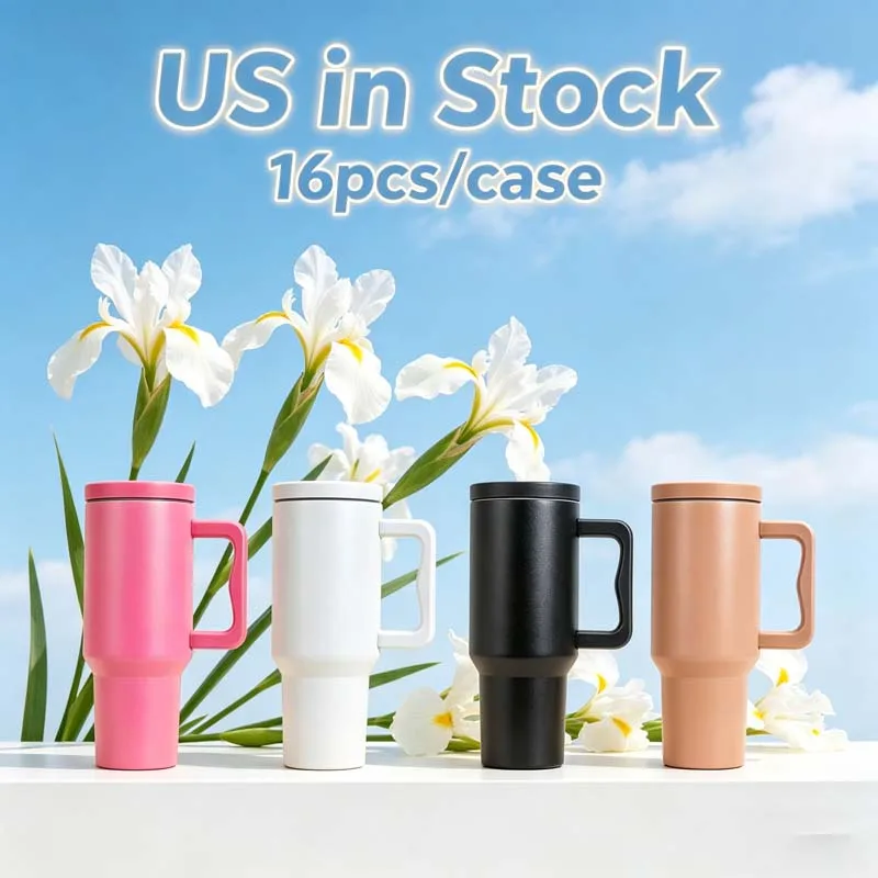 Us in Stock 40 OZ Easy Clean Insulated Cup 40 OZ Insulated Travel Mug for Home Office Outdoor Daily Use