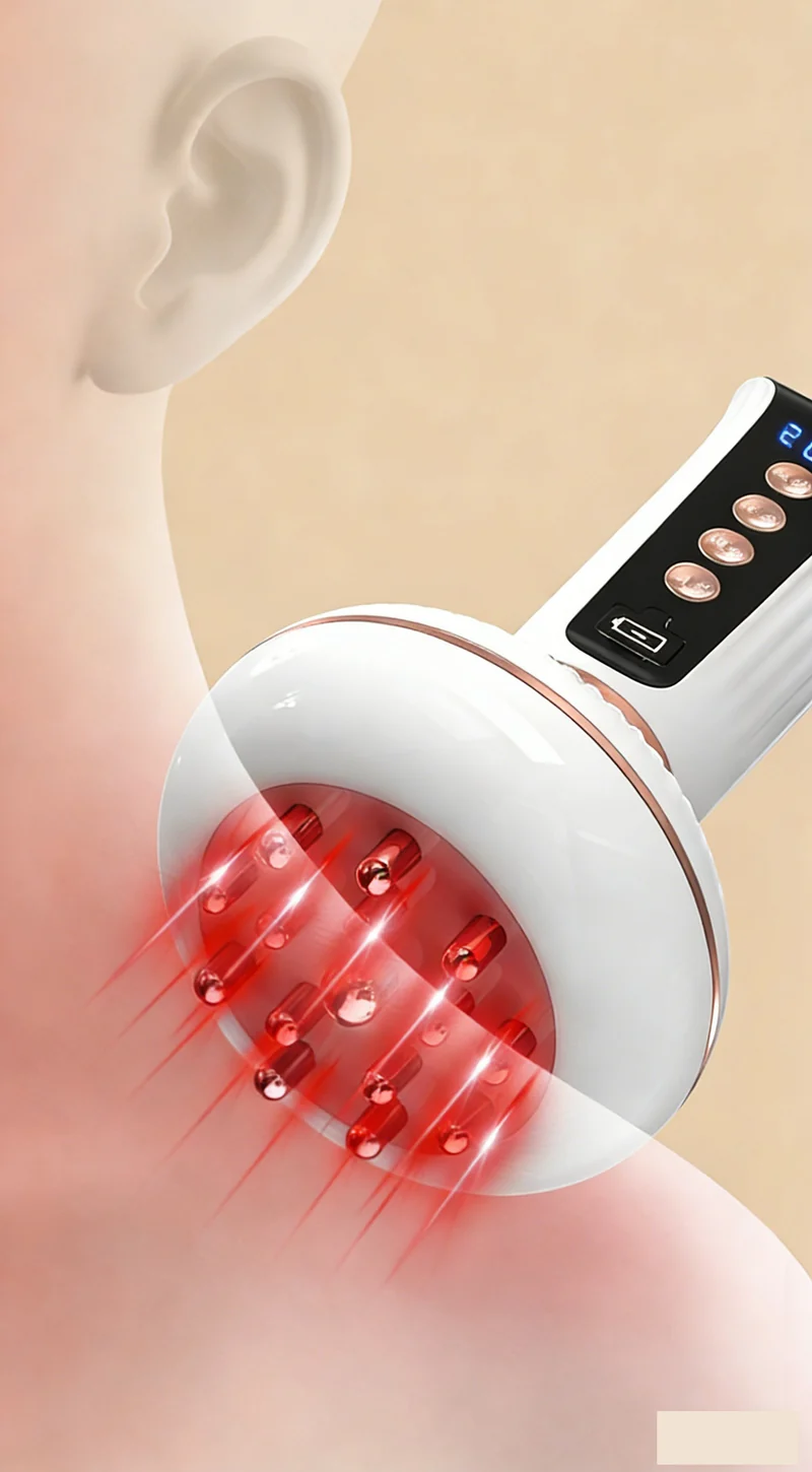 Home Smart Massage Brush Massager Microcurrent Heating Massager Beauty Device