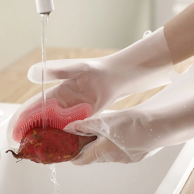 New multifunctional magic brush housework dishwashing gloves kitchen cleaning brush bowl waterproof durable waterproof non-slip wholesale