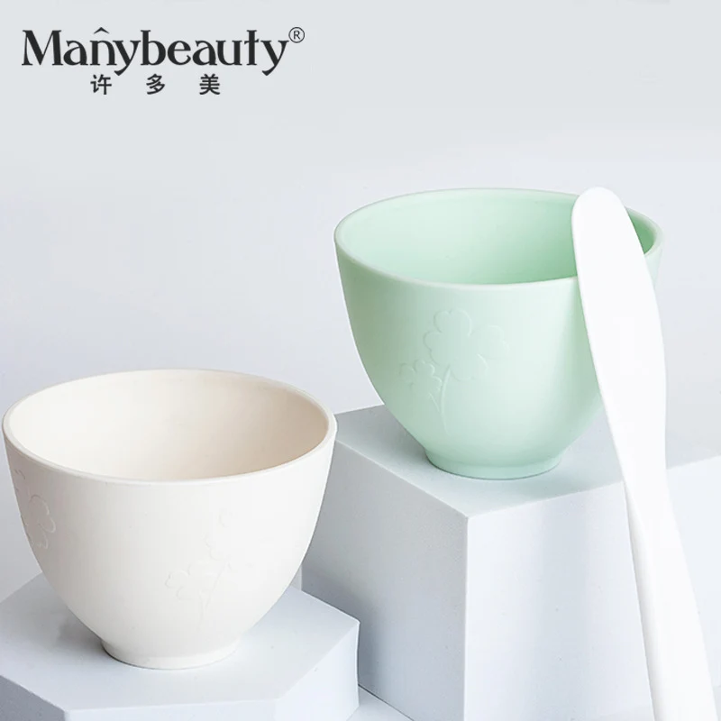 Silicone Mask Bowl, Soft Mask Bowl, Spoon Stick, Mixing Tool, Three-Piece Set, Scraper, Beauty Salon Facial Spa Special