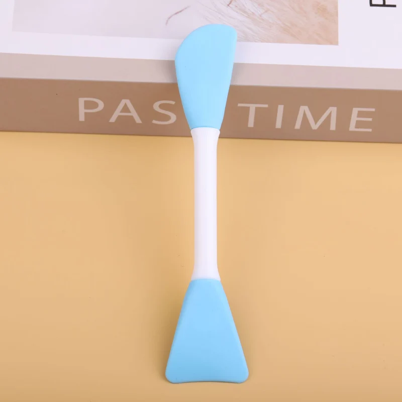 In-Stock Single Double-Sided Multi-Color Angled Flat Head Beauty Tpr Silicone Set Mask Brush and Beauty Tools