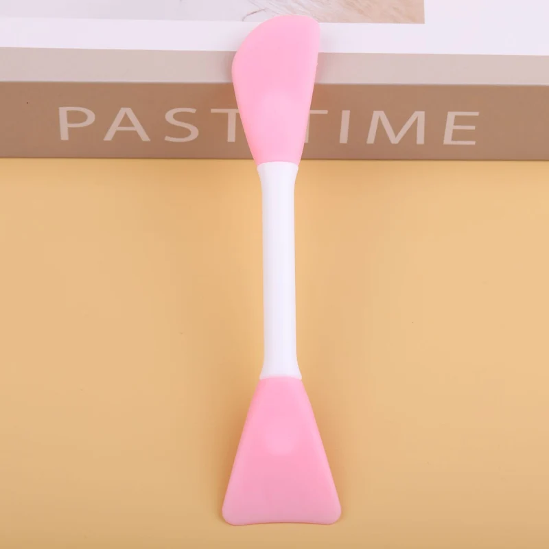 In-Stock Single Double-Sided Multi-Color Angled Flat Head Beauty Tpr Silicone Set Mask Brush and Beauty Tools