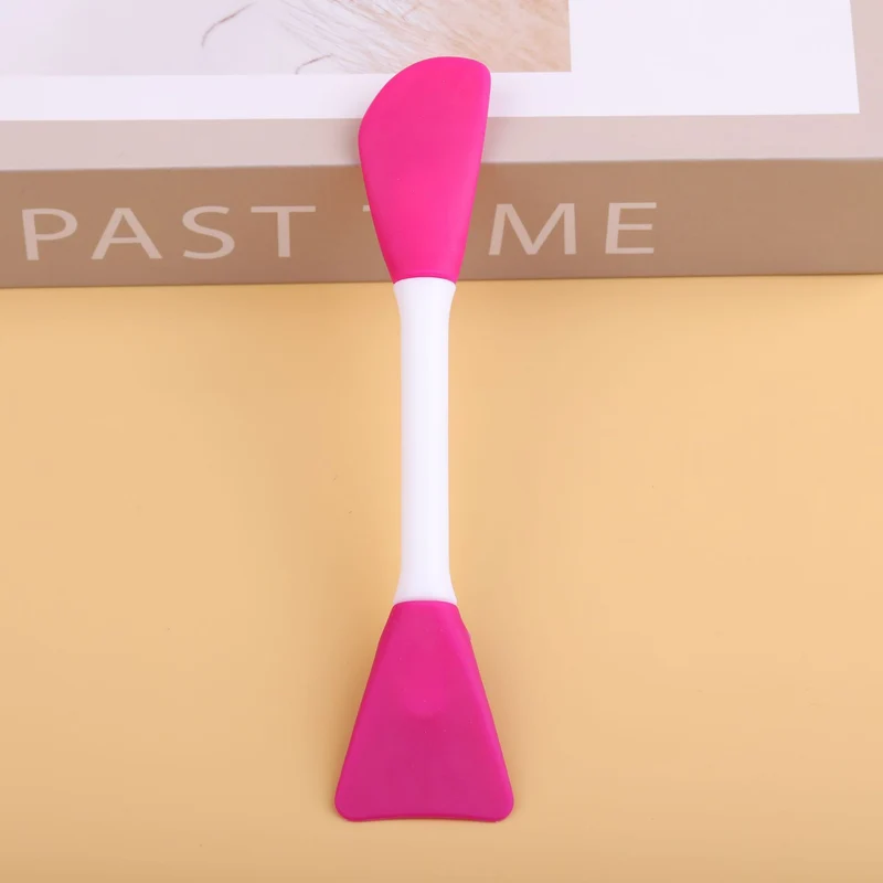 In-Stock Single Double-Sided Multi-Color Angled Flat Head Beauty Tpr Silicone Set Mask Brush and Beauty Tools