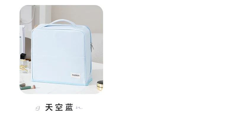 Stand-Up Cosmetic Bag, Large-Capacity Pencil Case, Women's Bag, Travel Storage Bag, Waterproof and Wear-Resistant, Can Be Hung on Luggage Bags