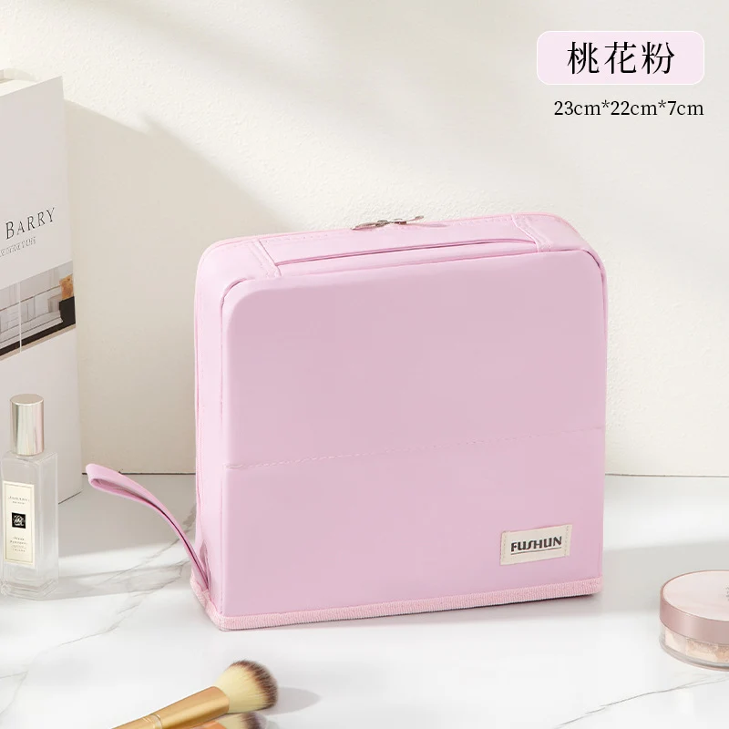 Stand-Up Cosmetic Bag, Large-Capacity Pencil Case, Women's Bag, Travel Storage Bag, Waterproof and Wear-Resistant, Can Be Hung on Luggage Bags