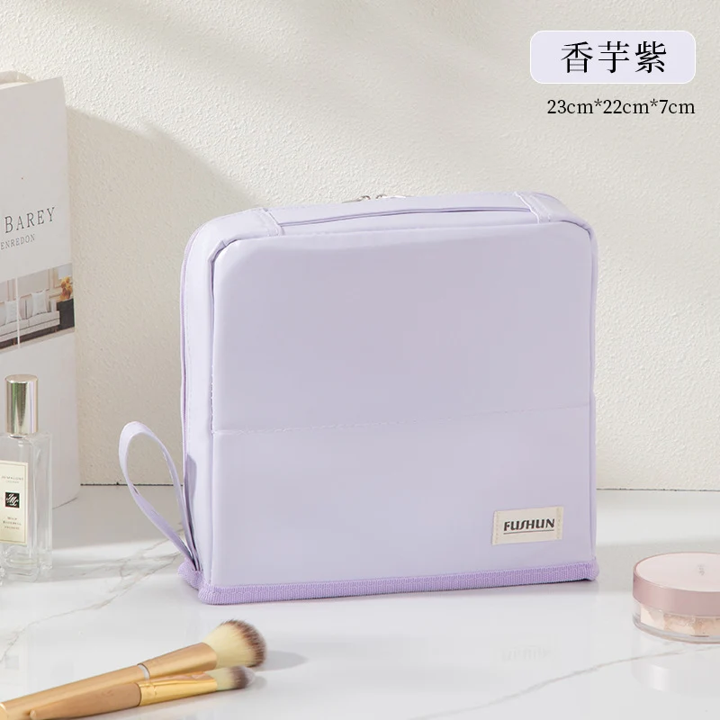 Stand-Up Cosmetic Bag, Large-Capacity Pencil Case, Women's Bag, Travel Storage Bag, Waterproof and Wear-Resistant, Can Be Hung on Luggage Bags