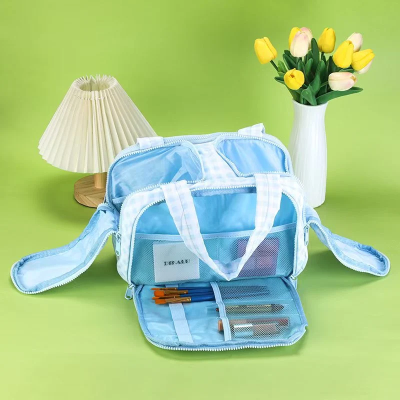Fashionable and Simple 2025 New Style Makeup Bag, Large Capacity, Divided and Layered Toiletry Bag, Portable Travel Makeup Storage Bag