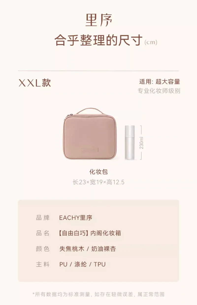 Cosmetic Bag Women's 2025 New Portable Cosmetic Case Travel Cosmetic Brush Bag Large Capacity Cosmetic Storage Bag High-end