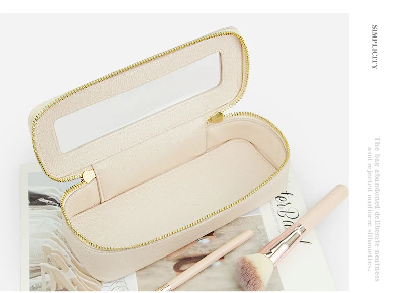 Small single custom high-level cosmetic brush storage box cross-border exquisite beauty storage bag portable texture cosmetic bag