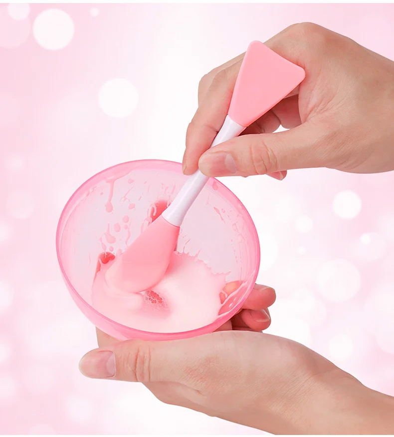 Double-Ended Silicone Mask Brush, Facial Cleansing Massage Brush, Mud Mask Application, Facial Homemade Soft Mask Tool Special Brush