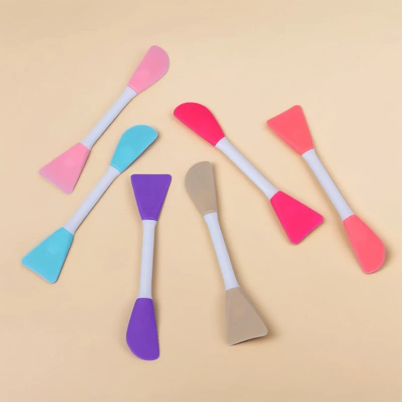Double-Ended Silicone Mask Brush, Facial Cleansing Massage Brush, Mud Mask Application, Facial Homemade Soft Mask Tool Special Brush