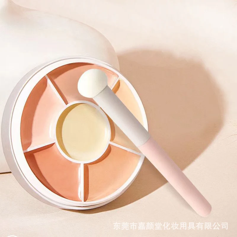 Factory direct small steamed buns concealer brush sponge head round concealer blush print blotter makeup brush