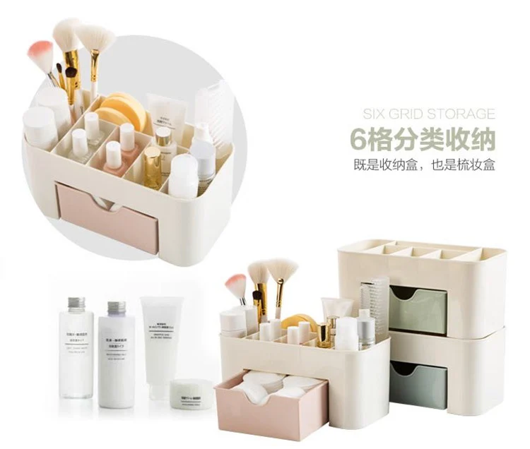 Drawer-Type Cosmetic Storage Box, Makeup Brush Organizer, Jewelry, Skin Care Products, Lipstick, Facial Mask Compartment Box
