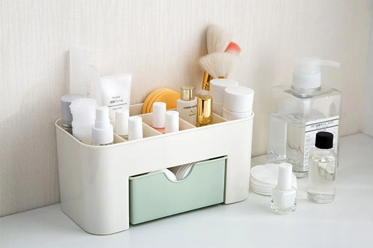 Drawer-Type Cosmetic Storage Box, Makeup Brush Organizer, Jewelry, Skin Care Products, Lipstick, Facial Mask Compartment Box