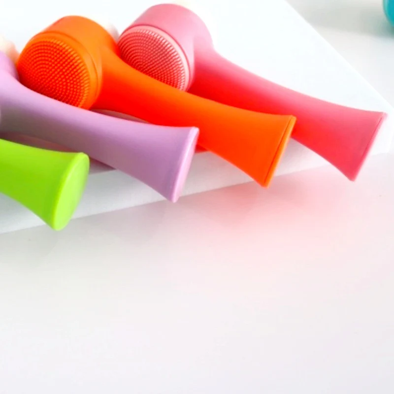 3D Silicone Double-sided Cleansing Brush Silicone Face Washing Brush Soft Hair Cleansing Brush Cleaning Pore Face Washing Instrument Massage Artifact
