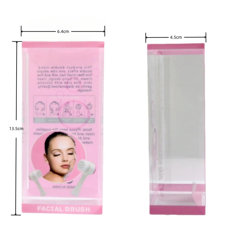 3D Silicone Double-sided Cleansing Brush Silicone Face Washing Brush Soft Hair Cleansing Brush Cleaning Pore Face Washing Instrument Massage Artifact