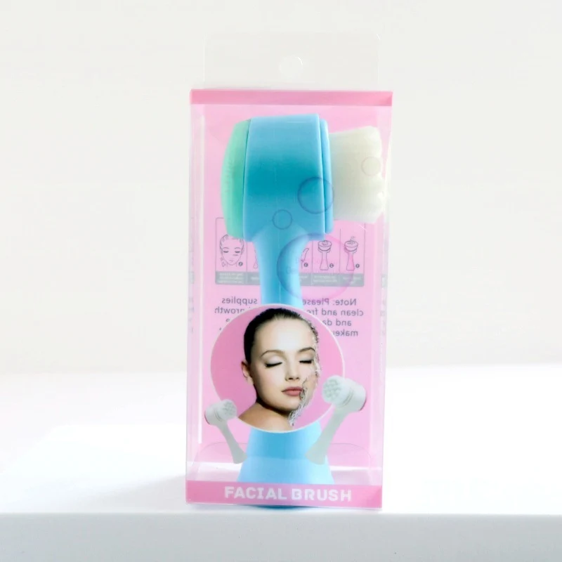 3D Silicone Double-sided Cleansing Brush Silicone Face Washing Brush Soft Hair Cleansing Brush Cleaning Pore Face Washing Instrument Massage Artifact