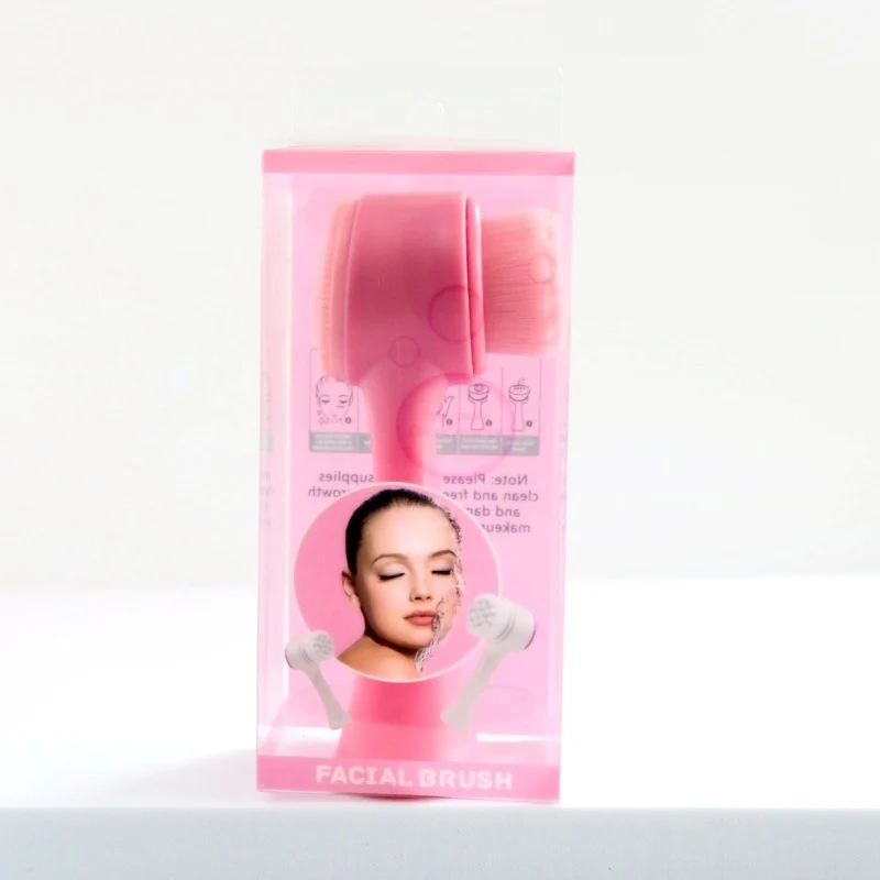 3D Silicone Double-sided Cleansing Brush Silicone Face Washing Brush Soft Hair Cleansing Brush Cleaning Pore Face Washing Instrument Massage Artifact