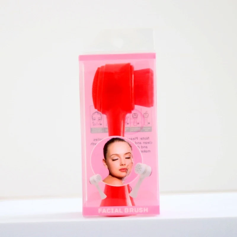 3D Silicone Double-sided Cleansing Brush Silicone Face Washing Brush Soft Hair Cleansing Brush Cleaning Pore Face Washing Instrument Massage Artifact