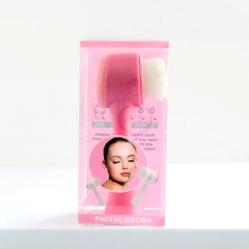 3D Silicone Double-sided Cleansing Brush Silicone Face Washing Brush Soft Hair Cleansing Brush Cleaning Pore Face Washing Instrument Massage Artifact