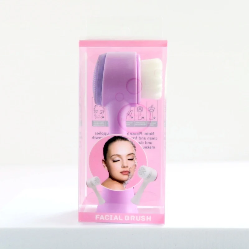 3D Silicone Double-sided Cleansing Brush Silicone Face Washing Brush Soft Hair Cleansing Brush Cleaning Pore Face Washing Instrument Massage Artifact