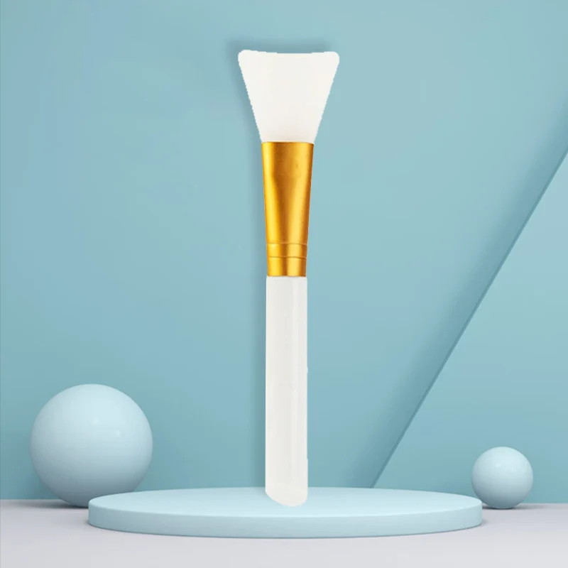 Single Pack of Facial Mask Brush, Lipstick Grinding, White Rod, Two-Color Hollow Mask Brush, Makeup Brush, Beauty Salon