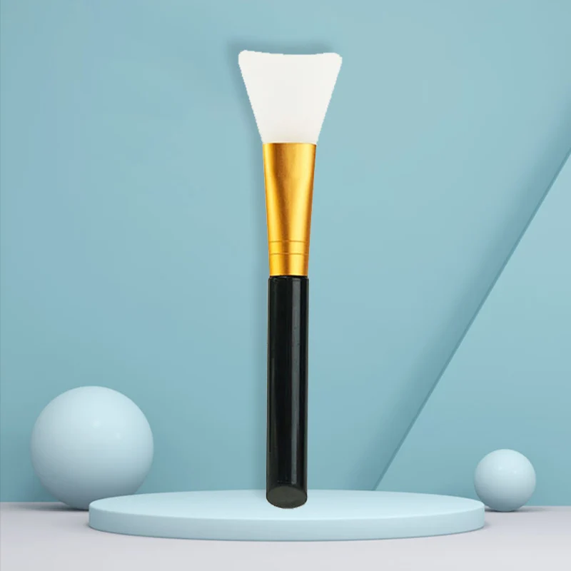 Single Pack of Facial Mask Brush, Lipstick Grinding, White Rod, Two-Color Hollow Mask Brush, Makeup Brush, Beauty Salon