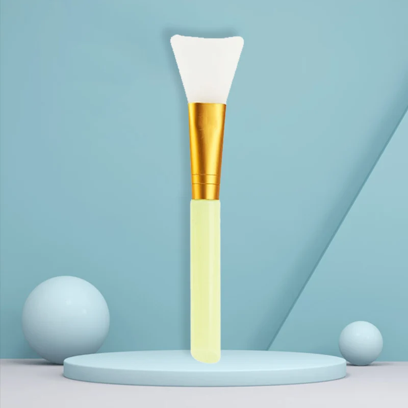 Single Pack of Facial Mask Brush, Lipstick Grinding, White Rod, Two-Color Hollow Mask Brush, Makeup Brush, Beauty Salon
