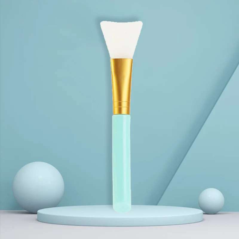 Single Pack of Facial Mask Brush, Lipstick Grinding, White Rod, Two-Color Hollow Mask Brush, Makeup Brush, Beauty Salon
