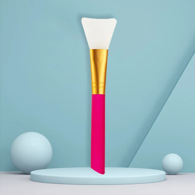 Single Pack of Facial Mask Brush, Lipstick Grinding, White Rod, Two-Color Hollow Mask Brush, Makeup Brush, Beauty Salon
