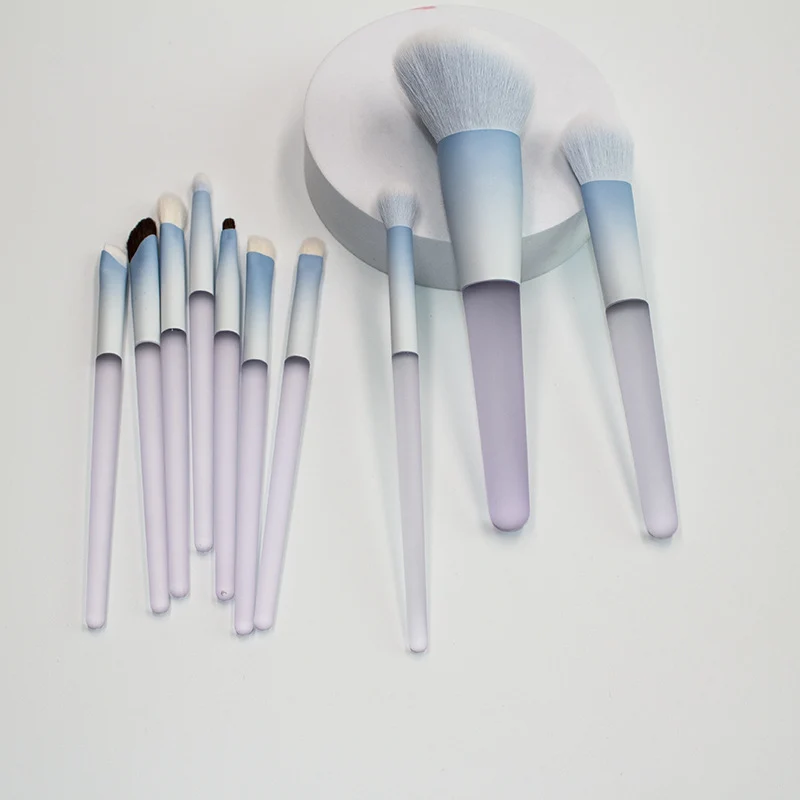 Chen Yuanyuan 10-Piece Makeup Brush Set, Blush Brush, Loose Powder Brush, Eye Shadow Brush, Nose Shadow Brush, Complete Set for Setting Makeup and Contouring
