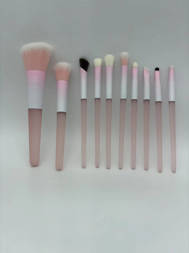 Chen Yuanyuan 10-Piece Makeup Brush Set, Blush Brush, Loose Powder Brush, Eye Shadow Brush, Nose Shadow Brush, Complete Set for Setting Makeup and Contouring