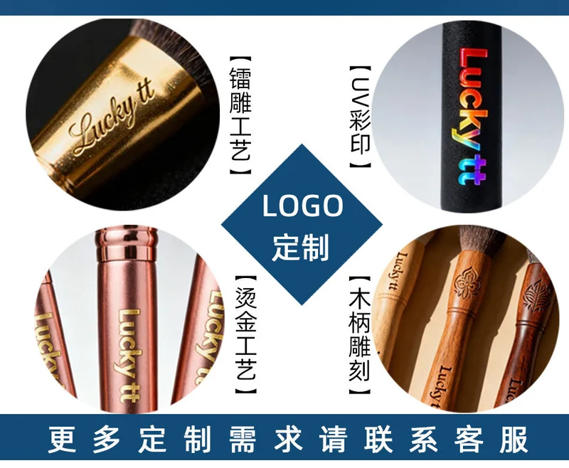 New Cross-Border Makeup Brush Set 17 Candy-Colorfuled Macaron Colorful Brush Loose Powder Brush Eyebrow Brush Factory Direct Sale