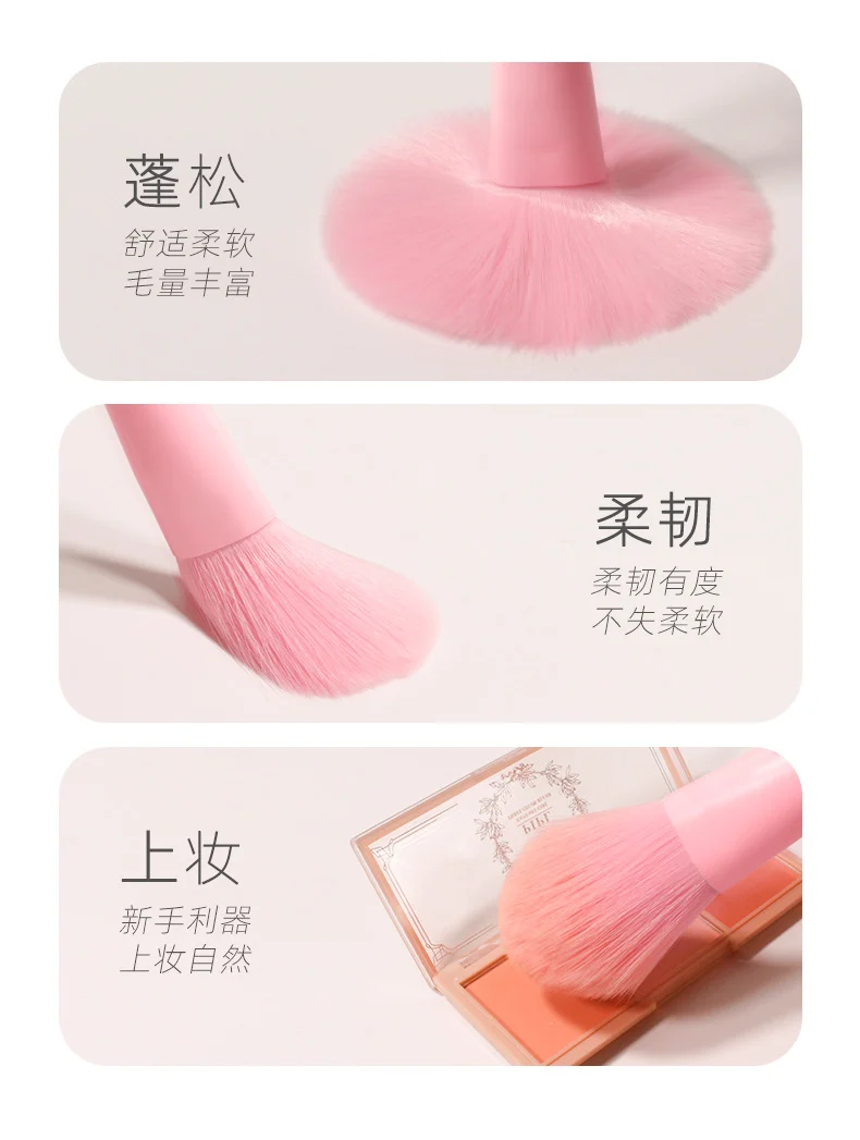 New Cross-Border Makeup Brush Set 17 Candy-Colorfuled Macaron Colorful Brush Loose Powder Brush Eyebrow Brush Factory Direct Sale