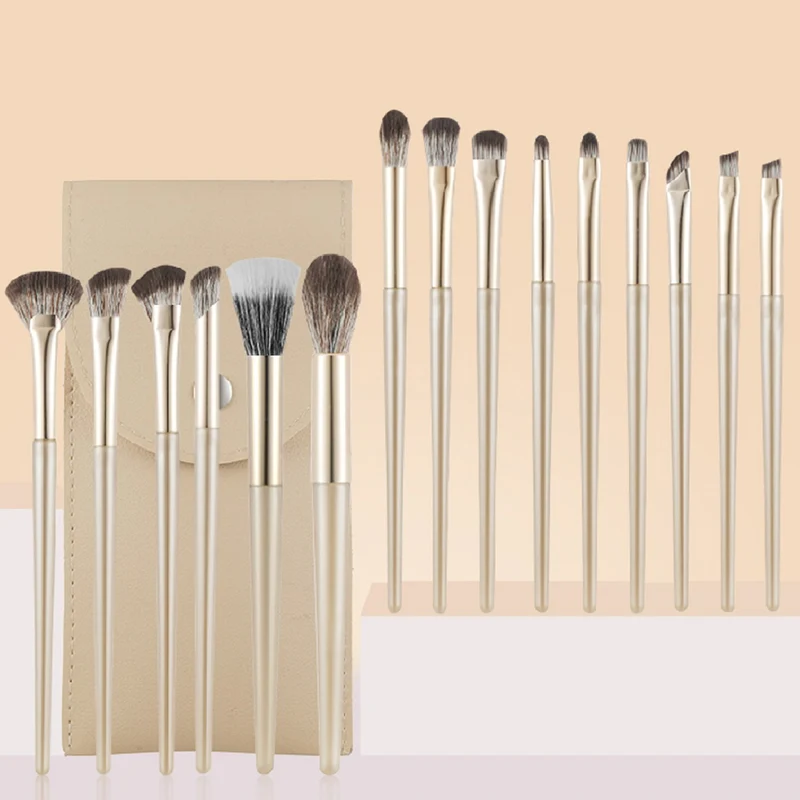 Source Manufacturer Makeup Brush Cangzhou 15 Pieces Gilt Eye Brush Blade Eyebrow Brush