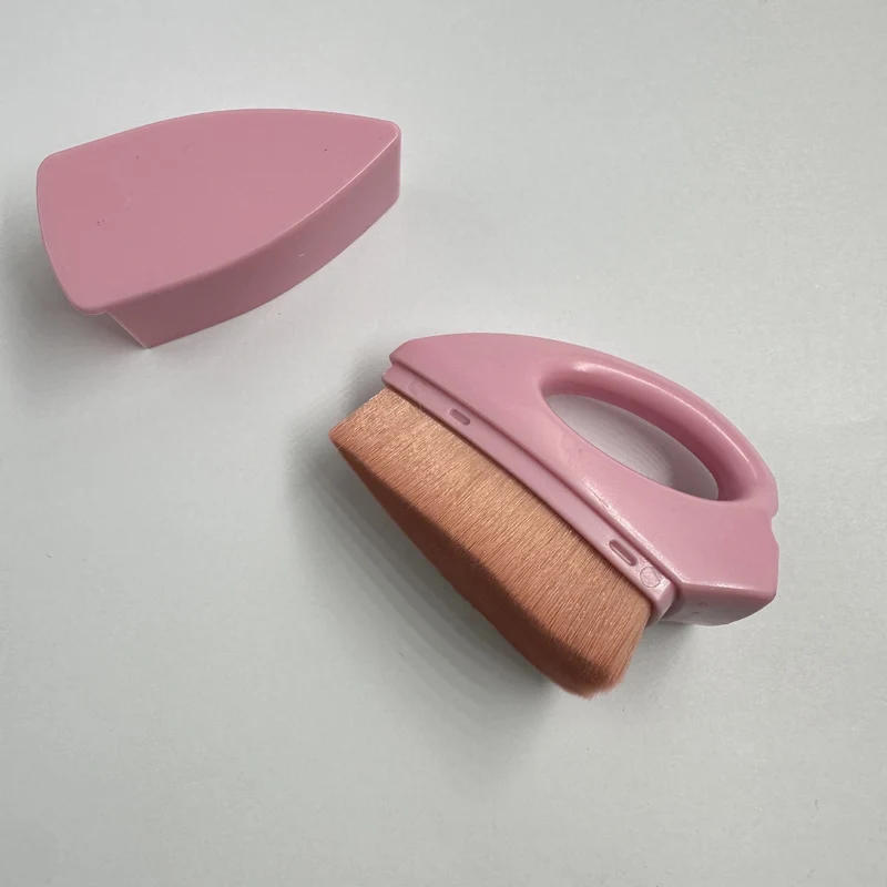 Makeup Brush Dust-Proof Bag, Portable Flat-Head Beauty Tool, Makeup Setting and Cleaning Box, Small Iron, Foundation Brush