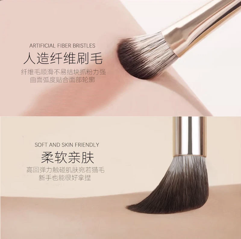 New Makeup Brush Set of 15 Gold-Plated Brushes, Complete Set of Soft-Bristled Eye Shadow Brushes, Ready for Makeup Application