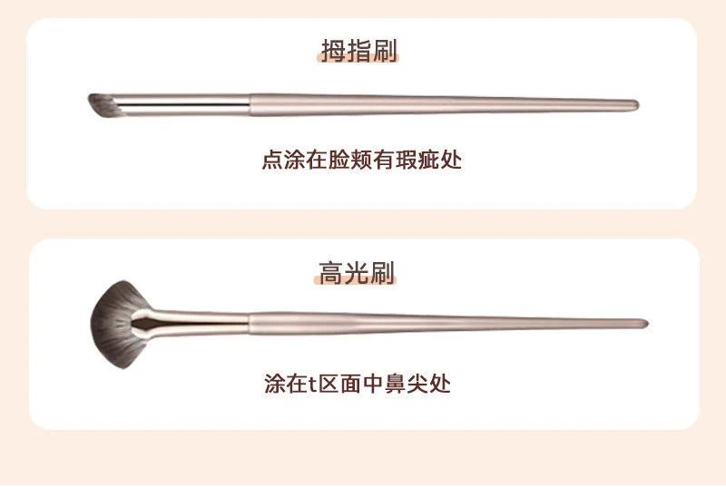 New Makeup Brush Set of 15 Gold-Plated Brushes, Complete Set of Soft-Bristled Eye Shadow Brushes, Ready for Makeup Application