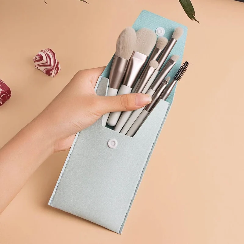 8 makeup brush suit portable short super soft travel blush brush eye shadow brush beauty tools for beginners