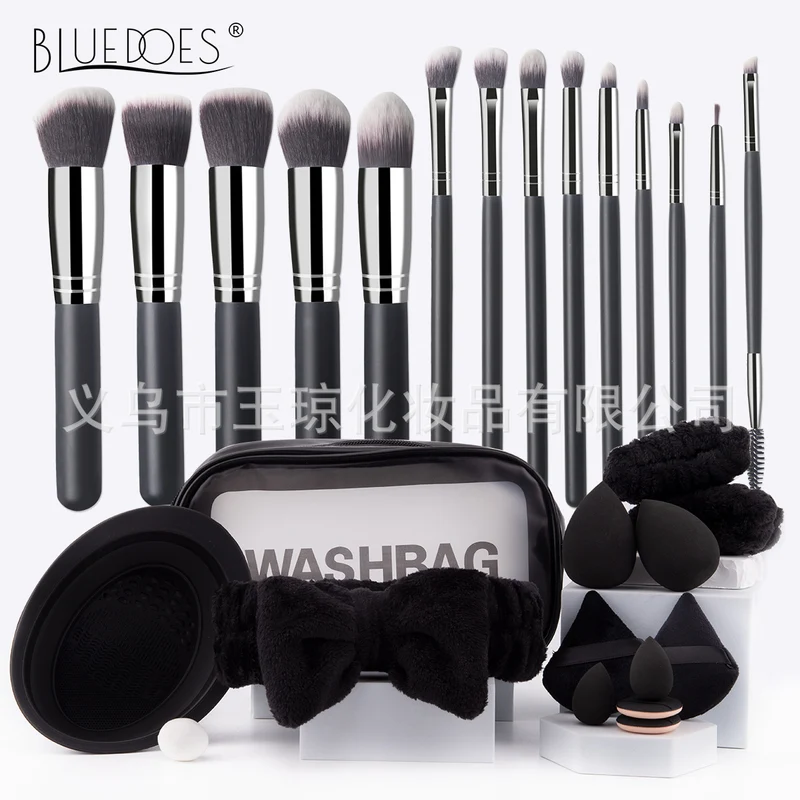 Cross-border explosions makeup brush suit 33-piece set beauty egg powder puff super soft eye shadow brush foundation brush beauty wholesale