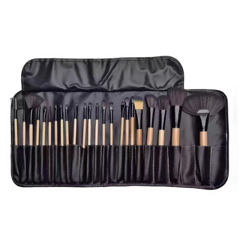 Low-Priced 24-Piece Makeup Brush Set, Animal Hair Portable Beauty Tools