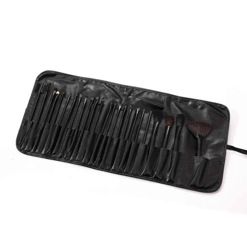 Low-Priced 24-Piece Makeup Brush Set, Animal Hair Portable Beauty Tools