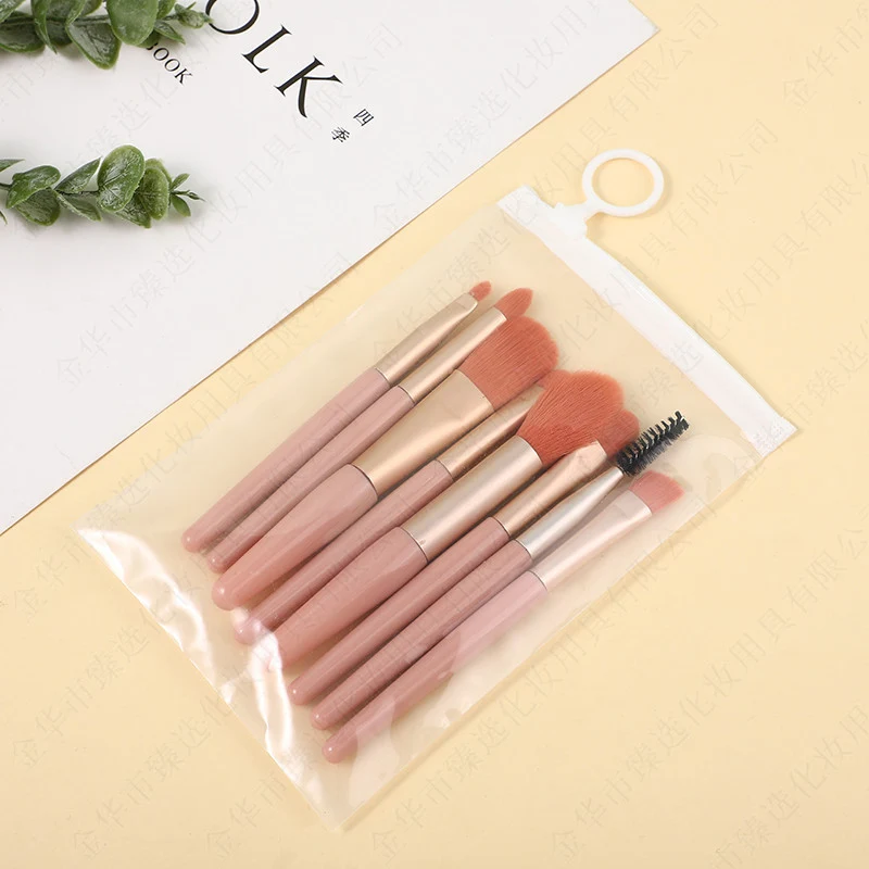 Morandi 8-Piece Beginner Makeup Brush Set Beauty Tools Portable Brushes for Beginners Eyeshadow Brush Loose Powder Setting Brush