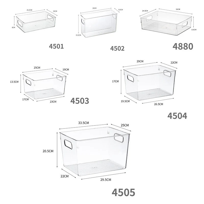 Enlarge 40cm Long Transparent Box Narrow Long Square Storage Box 15cm Wide Water-tight Drawer Finishing