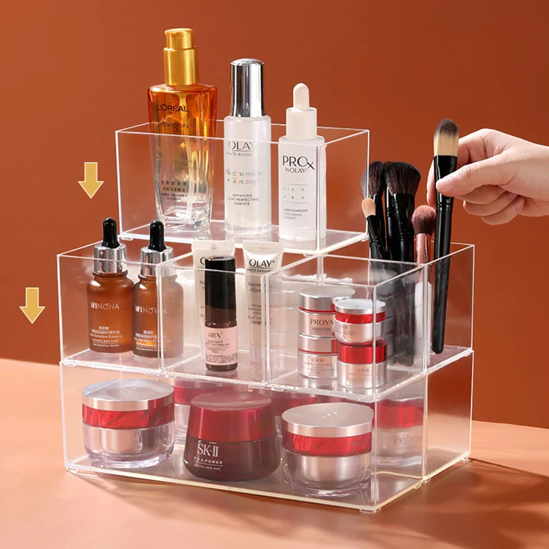 Enlarge 40cm Long Transparent Box Narrow Long Square Storage Box 15cm Wide Water-tight Drawer Finishing