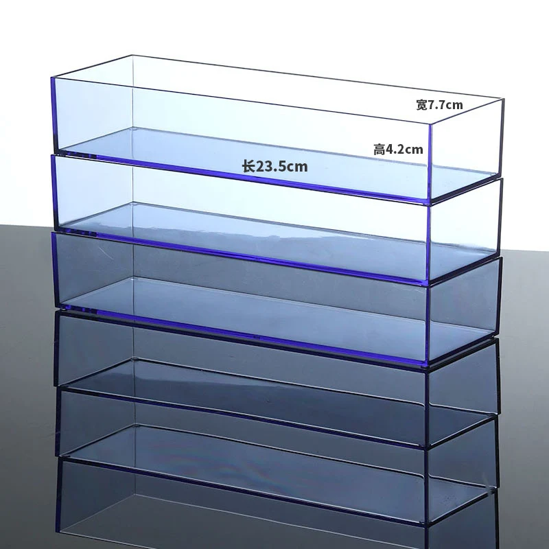 Enlarge 40cm Long Transparent Box Narrow Long Square Storage Box 15cm Wide Water-tight Drawer Finishing