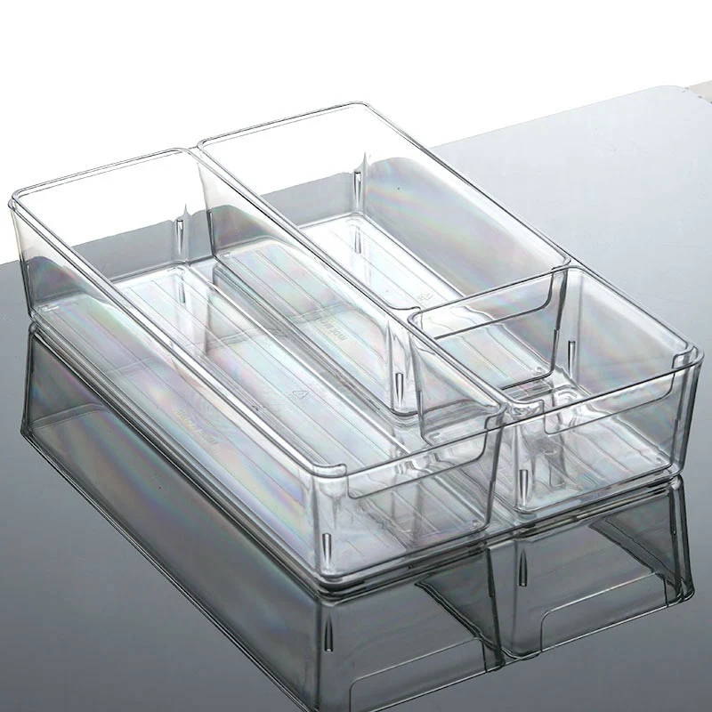 Enlarge 40cm Long Transparent Box Narrow Long Square Storage Box 15cm Wide Water-tight Drawer Finishing